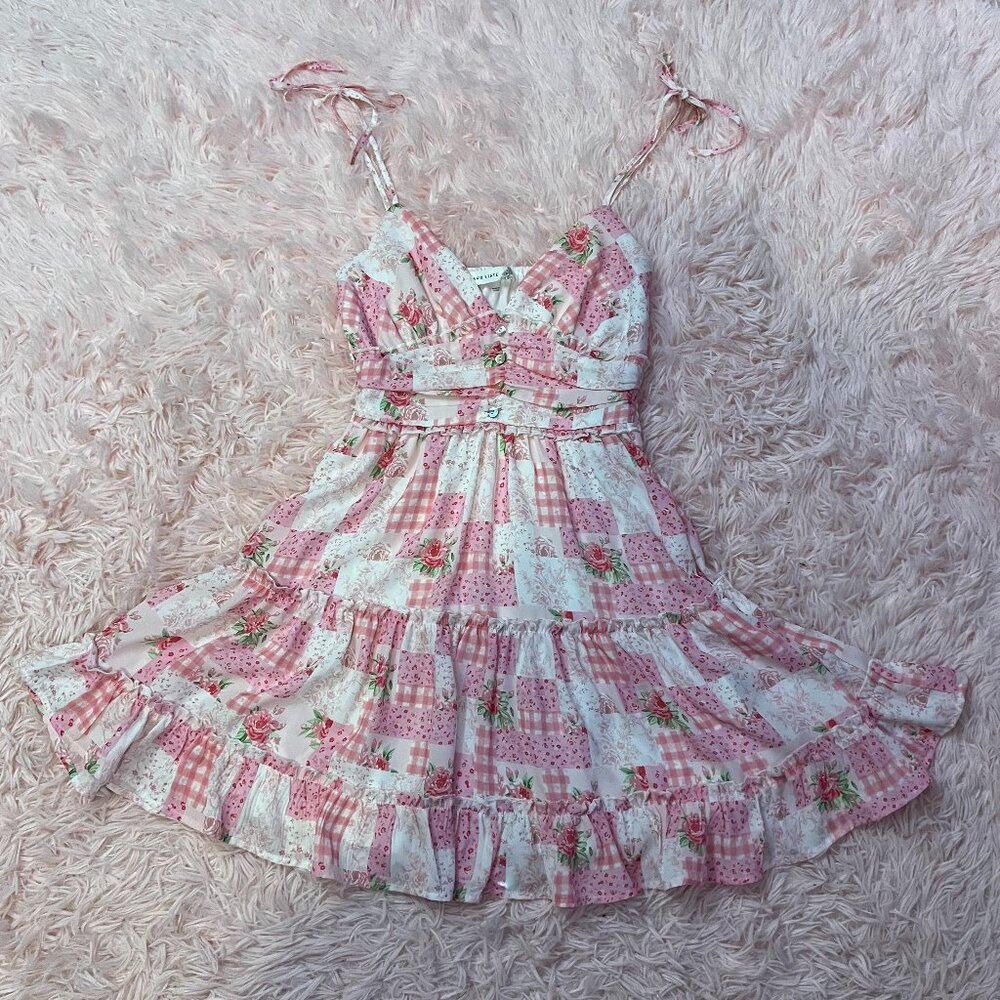 Altar'd State Floral Strawberry Dress